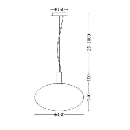 Lampa wisząca nowoczesna – Perlas P062PL-01GR - Maytoni